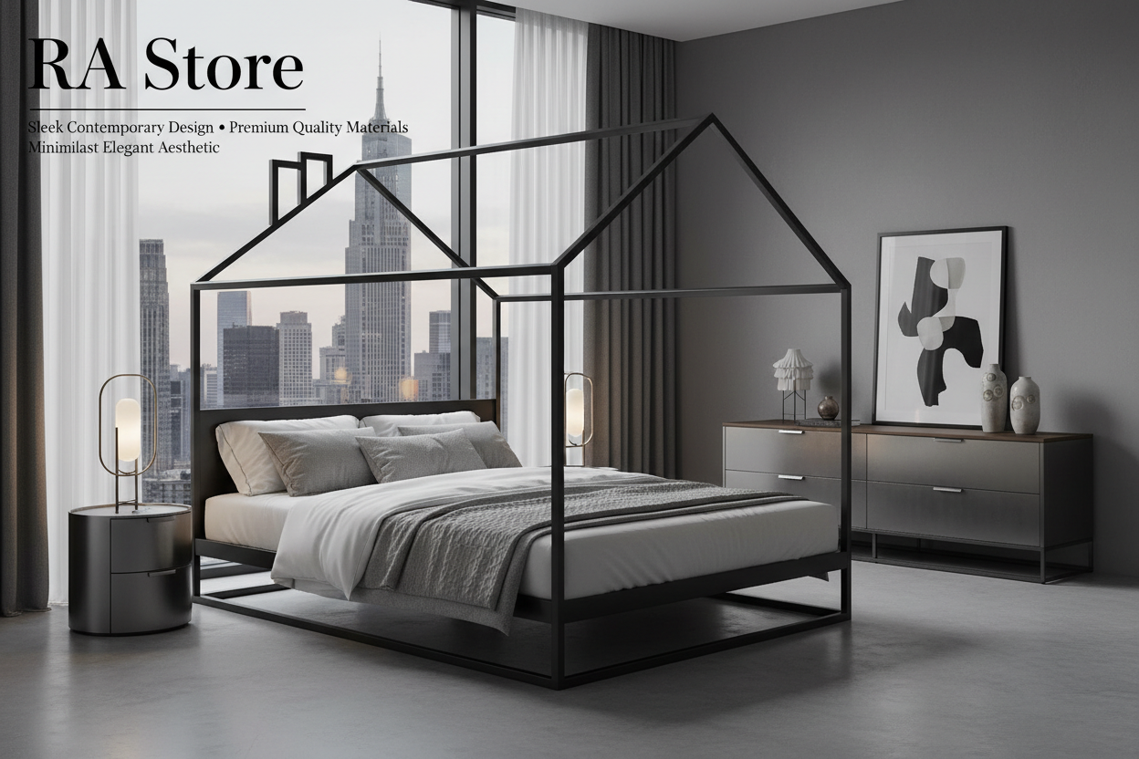 Metal House Bed - RA Store
